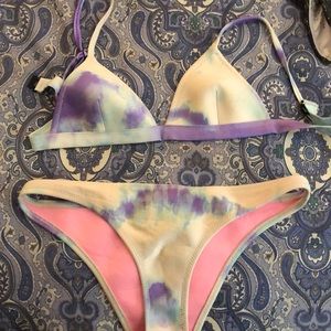 Triangl purple tye dye bikini set